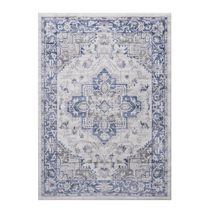 Room and Decor 6X9 Blue Grey Stain Resistant Non-Shedding Area Rug