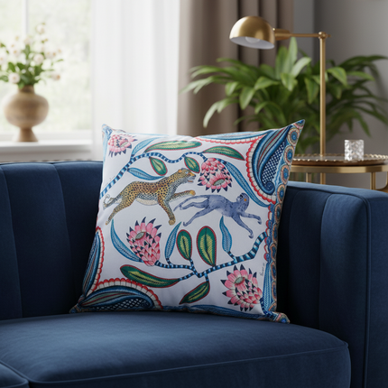 French Style Velvet Printing Cushion Cover