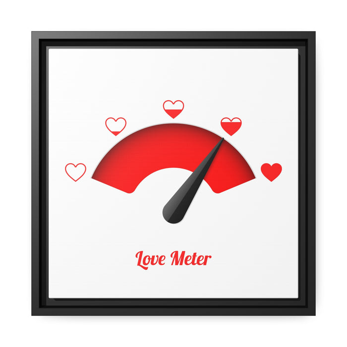 Romantic Love Meter Matte Canvas Wall Art with Pinewood Frame