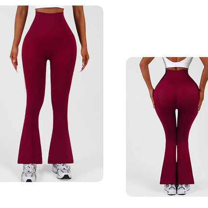 Women's High Waisted Flared Yoga Pants – Scrunch Butt & Bootcut Design