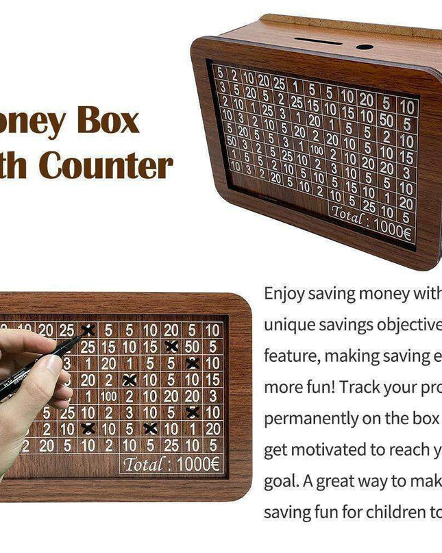 Charming House-Shaped Wooden Savings Bank: A Stylish and Secure Way to Manage Your Finances