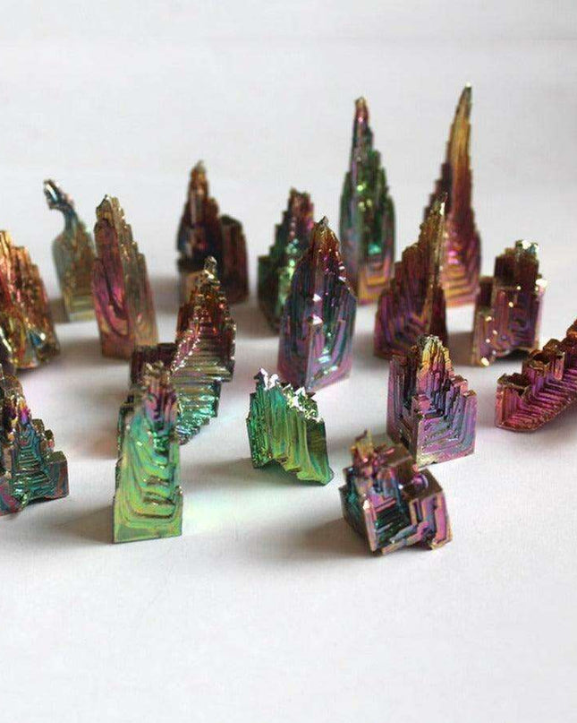 Enchanting Green Bismuth Pyramid: A Natural Treasure of Radiance
