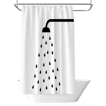 Waterproof Polyester Shower Curtain – 4 Colours, 2 Weights