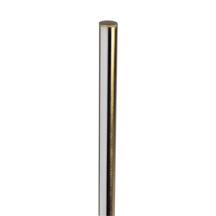 Room & Decor Prism Brass Gold LED Floor Lamp, Faux Marble Base, Switch