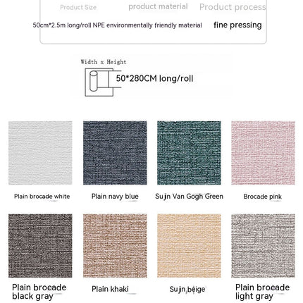 Peekaboo Studio Waterproof Linen Pattern Thickened Self-Adhesive Wallp