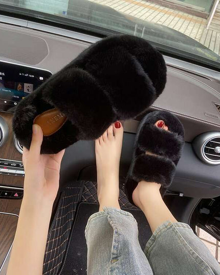 Leisure Fleece-lined Platform Slippers