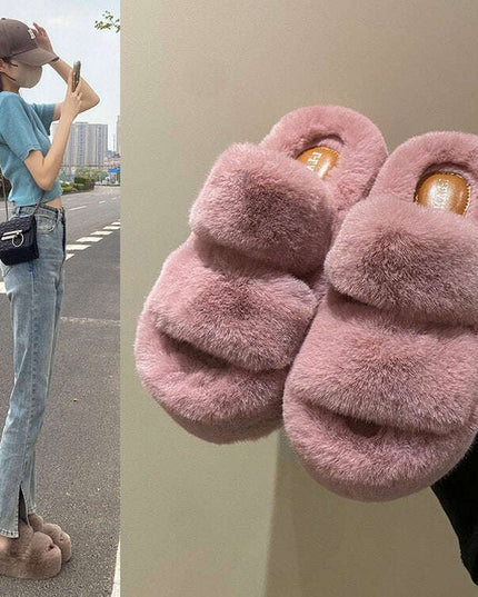 Leisure Fleece-lined Platform Slippers