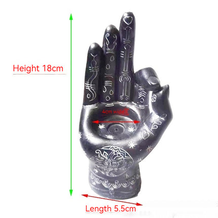 Handprint Palm Candle Holder And Incense Burner Resin Handmade