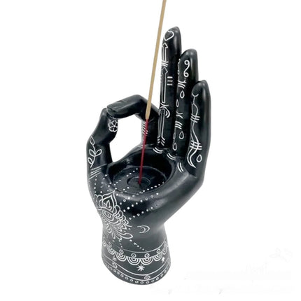 Handprint Palm Candle Holder And Incense Burner Resin Handmade