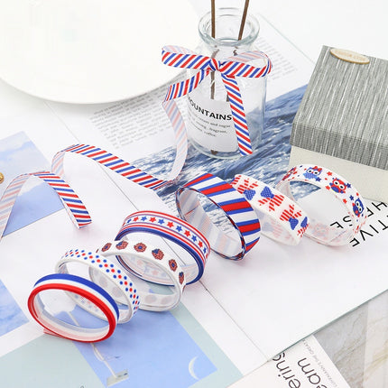 Peekaboo Studio Stars and Stripes Dovetail Bowknot Hair Ring, Double-S