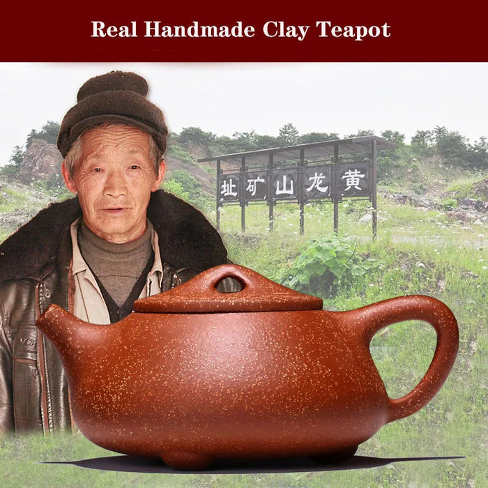 240CC Real Handcrafted Yixing Clay Teapot Set for Puer Tea Enthusiasts