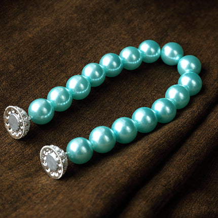 Curtain Tie Rope Strap ABS Pearl Magnet Curtain Buckle