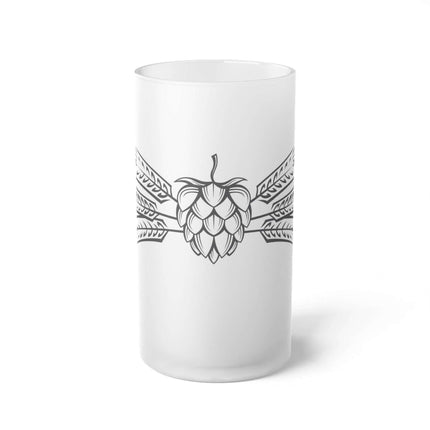 Exquisite Frosted Glass Beer Mug - 16oz Premium Stein for the Discerning Connoisseur