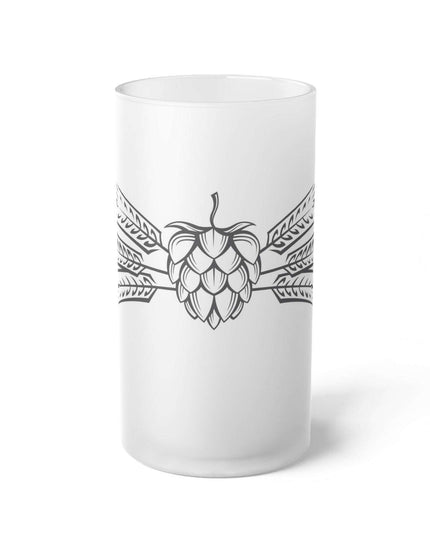 Exquisite Frosted Glass Beer Mug - 16oz Premium Stein for the Discerning Connoisseur