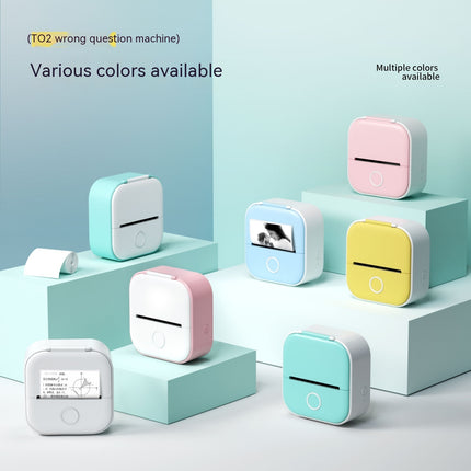 Portable Mini Thermal Label Printer Home Photo Printer Student Wrong Q