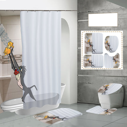 Peekaboo Studio Waterproof Digital Printing Polyester Bath Curtain
