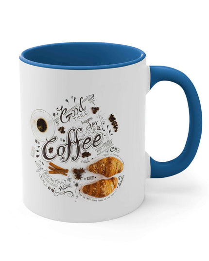 Vibrant Contrast 11oz Ceramic Coffee Mug - Chic Dual-Tone Style