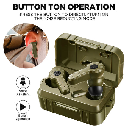 Tactical Rechargeable Electronic Hunting Shooting Earplugs — Wireless, 3 Colours | Très Elite