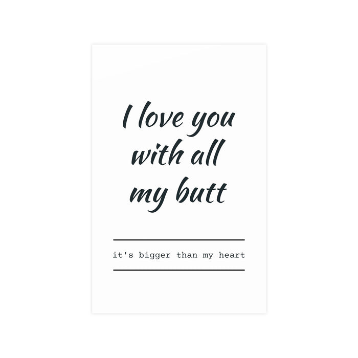 Expressive Love-Filled Matte Posters for Stylish Home Decor