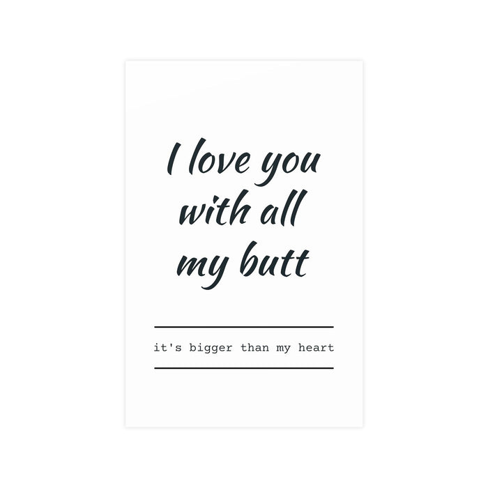 Expressive Love-Filled Matte Posters for Stylish Home Decor