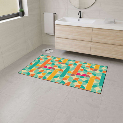 Sophisticated Non-Slip Geometric Polyester Area Rug