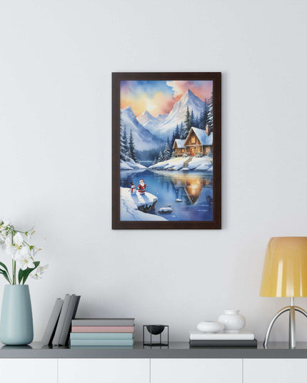 Sustainable Elegance: Eco-Friendly Fantasy Christmas Vertical Wall Art