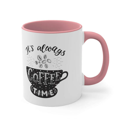 Personalized Colorful Ceramic Coffee Mug - 11oz Two-Tone Design