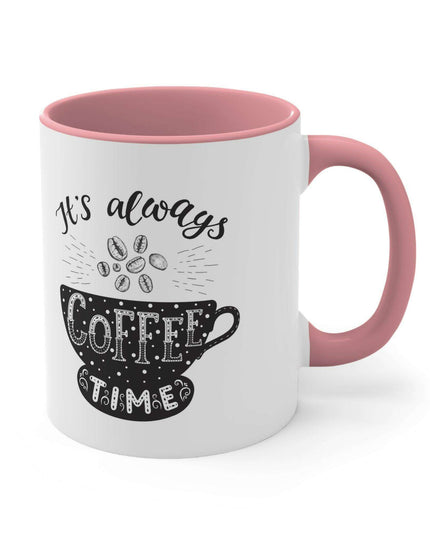 Personalized Colorful Ceramic Coffee Mug - 11oz Two-Tone Design