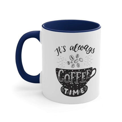 Personalized Colorful Ceramic Coffee Mug - 11oz Two-Tone Design