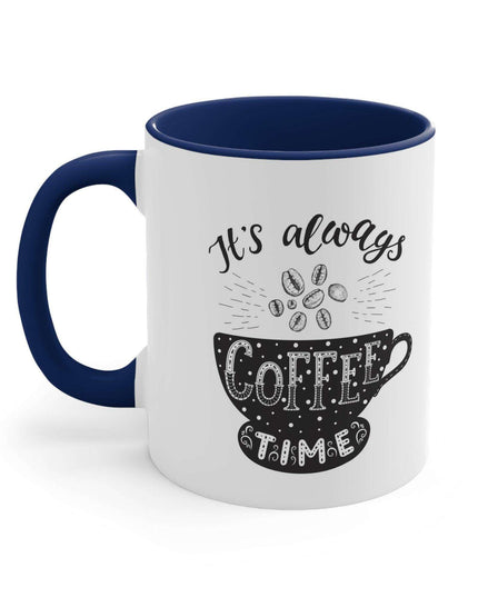 Personalized Colorful Ceramic Coffee Mug - 11oz Two-Tone Design