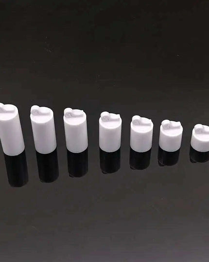 7-Piece Acrylic Ring Display Stand Set with Varying Heights for Jewelry Showcase and Photography