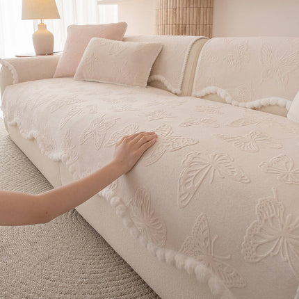 Non-slip Plush Sofa Cushion Cover