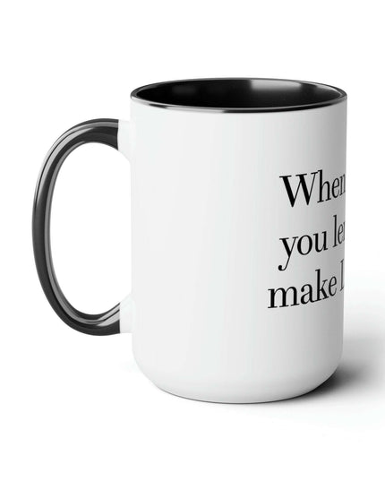 Chic Dual-Tone Ceramic Coffee Cups - 15oz Stylish Drinkware