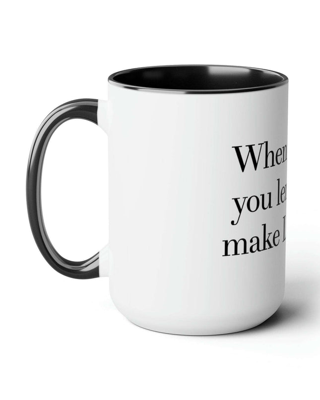 Chic Dual-Tone Ceramic Coffee Cups - 15oz Stylish Drinkware