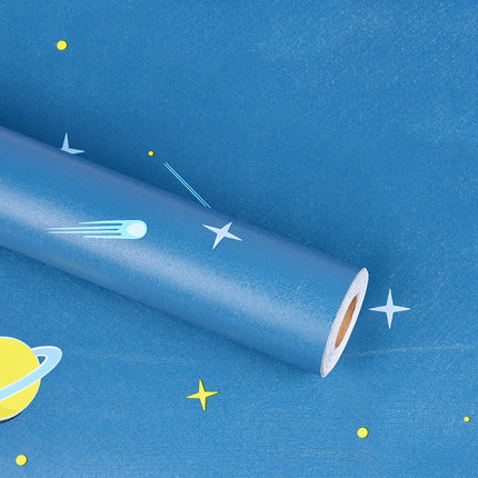 Self Adhesive Wallpaper PVC Cartoon Series Pastoral 45 Banana Stars Moon 10m