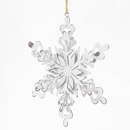 Room and Decor Set of 6 Iron Snowflake Ornaments - Festive Holiday Dec