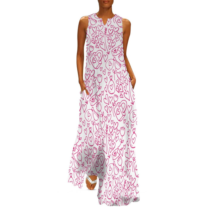 Elegant Sleeveless Dress in Polyester - Stylish and Versatile Fashion Statement