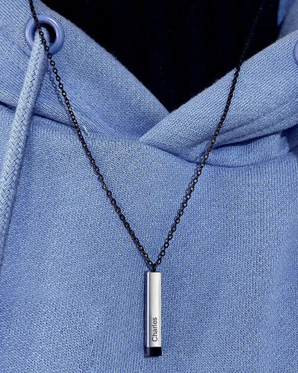 Customize Lovers Name Stainless Steel Necklace Remember Your Most Meaningful Phrase Word