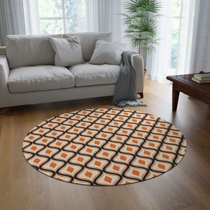 Vibrant Retro Circle Chenille Rug - Luxe Softness & Eye-Catching Designs
