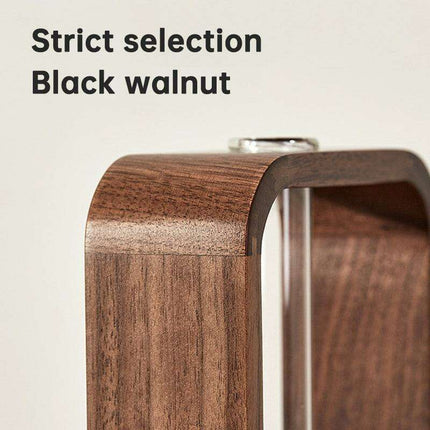 Retro Walnut Hydroponic Planter - Timeless Botanical Elegance