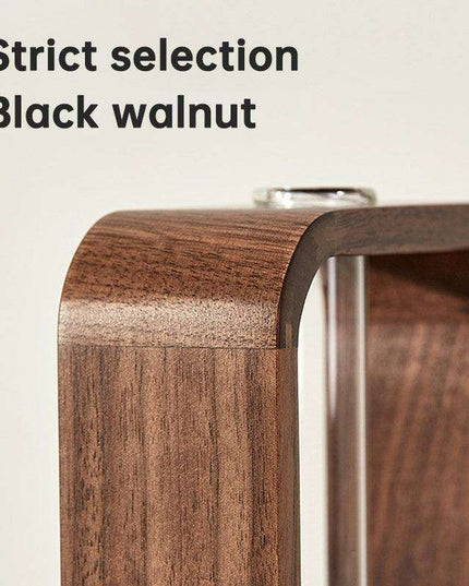 Retro Walnut Hydroponic Planter - Timeless Botanical Elegance