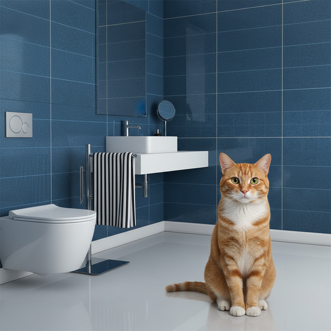 Waterproof polyester shower curtain