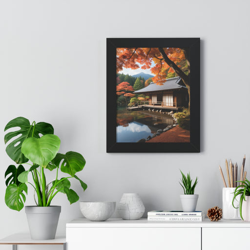 Japanese Garden Eco-Friendly Framed Vertical Poster