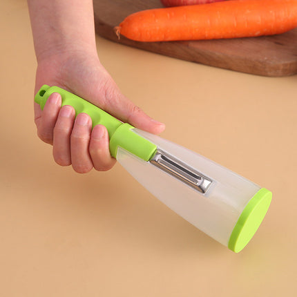 Grass Green Plastic And Stainless Steel Vegetable Fruit Peeler Knife