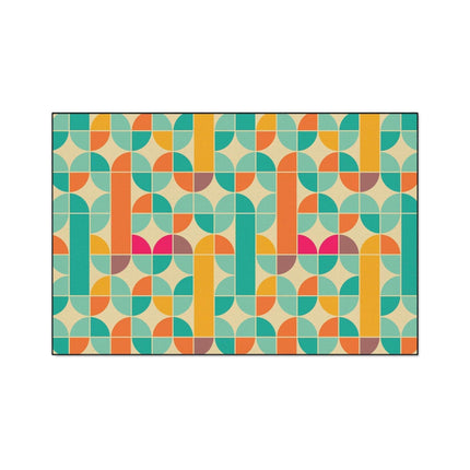 Sophisticated Non-Slip Geometric Polyester Area Rug