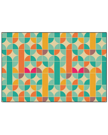 Sophisticated Non-Slip Geometric Polyester Area Rug