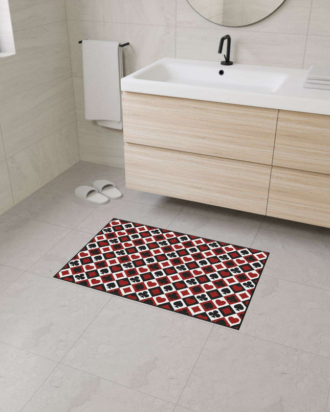 Customizable Elegant Black Border Non-Slip Polyester Area Rug