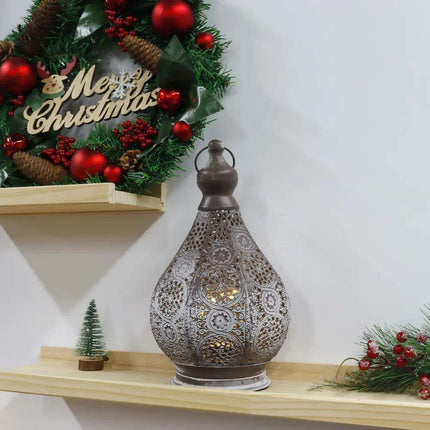 Moroccan Elegance: Vintage Metal Candle Lantern for Enchanting Ambiance