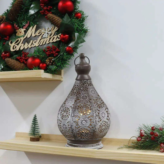 Moroccan Elegance: Vintage Metal Candle Lantern for Enchanting Ambiance