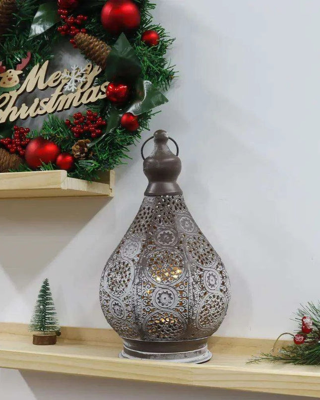 Moroccan Elegance: Vintage Metal Candle Lantern for Enchanting Ambiance